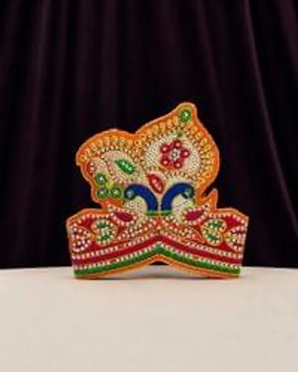 Mayur_Raj_Mukut_Designer_Krishna_God_Crown_For_Kids_Teens_Adults_Fancy_Dress_Costume_Accessory_Krishna_Costume_Accessories_Mukut_For_Krishna_Leela_Costume_God_Costume_Accessories_Laddu_Gopal_Mukut_School_Fancy_Dress_Accessories_Stage_Performance_Crown_6x_4_Inch_0_3_Years_Orange