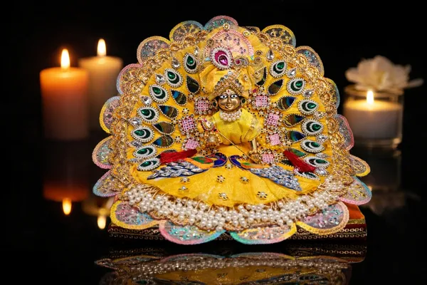 Laddu_Gopal_Divya_Mayur_Shobha_Poshak_Laddu_Gopal_Shringar_Vastra_Set_Poshak_With_Safa_Set_Peacock_Design_Poshak_Krishna_Poshak_Set_Designer_Dress_Set_For_Laddu_Gopal_Idols_Puja_Shringar_Articles_Festive_Decor