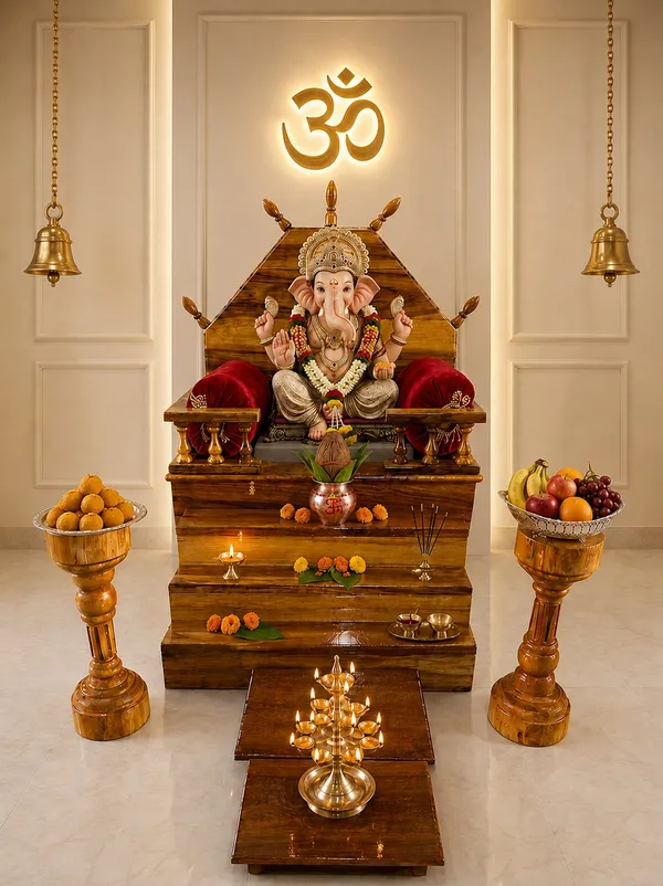 Mini_Khandpath_For_Laddu_Gopal_Thakur_Ji_Khandpath_Pushtimarg_Seva_Home_Mandir_Accessories_Wooden_Temple_Throne_Ganesh_Ji_Wooden_Singhasan_Small