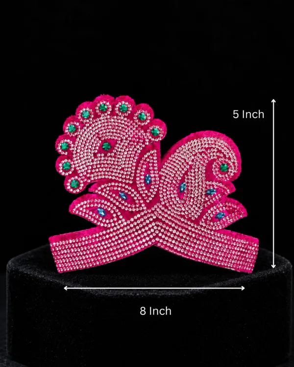 Shyamalok_Mukut_God_Crown_For_Kids_Krishna_Costume_Accessories_Mukut_For_God_Idols_Laddu_Gopal_Mukut_Krishna_Mukut_Decorative_Items_Jewellery_Accessories_Stage_Performance_Crown_Pink_8_5_Inch