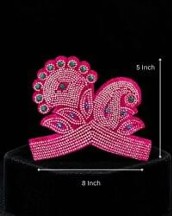 Shyamalok_Mukut_God_Crown_For_Kids_Krishna_Costume_Accessories_Mukut_For_God_Idols_Laddu_Gopal_Mukut_Krishna_Mukut_Decorative_Items_Jewellery_Accessories_Stage_Performance_Crown_Pink_8_5_Inch