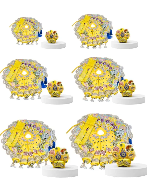 Yellow_Ratna_Shringar_Handwork_Poshak_With_Safa_Set_For_Laddu_Gopal_Poshak_Dress_Vastra_Ratna_Shringar_Poshak_Laddu_Gopal_Dress_With_Safa_Krishna_Idol_Dress_Handmade_Laddu_Gopal_Poshak_Janmashtami_Poshak_Set_Designer_Laddu_Gopal_Shringar_Laddu_Gopal_Festival_Dress_Krishna_Idol_Shringar_Set_Laddu_Gopal_Handwork_Dress_Festive_Decor_1n_1n_2n_Laddu_Gopal