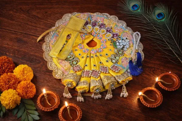 Yellow_Ratna_Shringar_Handwork_Poshak_With_Safa_Set_For_Laddu_Gopal_Poshak_Dress_Vastra_Ratna_Shringar_Poshak_Laddu_Gopal_Dress_With_Safa_Krishna_Idol_Dress_Handmade_Laddu_Gopal_Poshak_Janmashtami_Poshak_Set_Designer_Laddu_Gopal_Shringar_Laddu_Gopal_Festival_Dress_Krishna_Idol_Shringar_Set_Laddu_Gopal_Handwork_Dress_Festive_Decor_1n_1n_2n_Laddu_Gopal