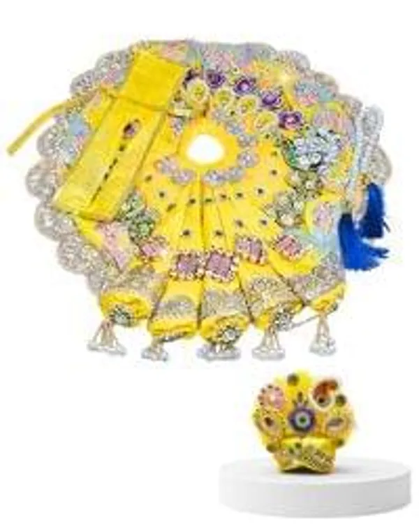 Yellow_Ratna_Shringar_Handwork_Poshak_With_Safa_Set_For_Laddu_Gopal_Poshak_Dress_Vastra_Ratna_Shringar_Poshak_Laddu_Gopal_Dress_With_Safa_Krishna_Idol_Dress_Handmade_Laddu_Gopal_Poshak_Janmashtami_Poshak_Set_Designer_Laddu_Gopal_Shringar_Laddu_Gopal_Festival_Dress_Krishna_Idol_Shringar_Set_Laddu_Gopal_Handwork_Dress_Festive_Decor_1n_1n_2n_Laddu_Gopal