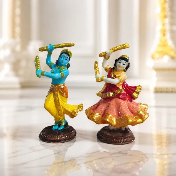 Raas_Leela_Idol_Krishna_Radha_Dancing_Idol_Pair_Radha_Krishna_Figurine_Janmashtami_Decoration_Spiritual_Decorative_Idol_Hindu_God_Statue_Pack_Of_4_6