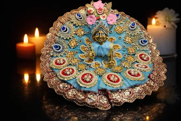 Shri_Thakurji_Firozi_Morkamal_Shringar_Poshak_With_Safa_Shringar_Poshak_With_Safa_Heavy_Handwork_Edition_Laddu_Gopal_Shringar_Krishna_Idol_Vastra_Festival_Dress_For_Laddu_Gopal_Idols_Krishna_Idol_Shringar_Set_Handmade_Laddu_Gopal_Poshak_Janmashtami_Poshak_Set_Stone_Work_Poshak_Festival_Special_Dress_1n_1n_2n_Laddu_Gopal
