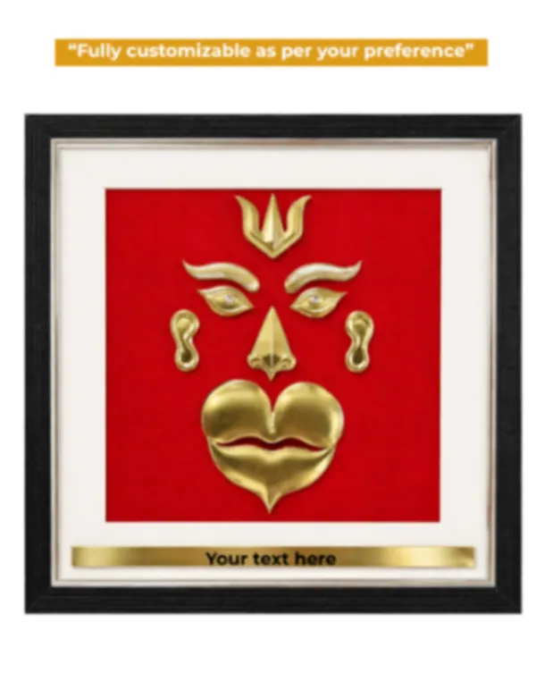 Premium_Bajrang_Mukh_Frame_With_Custom_Name_Plate_Embossed_Hanuman_Face_Wall_Decor_Golden_Finish_Bajrang_Wall_Hanging_For_Home_Temple_Meditation_Spiritual_Gift