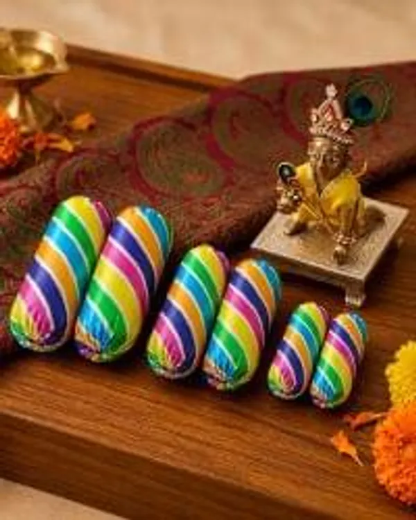 Panchrang_Leheriya_Pillow_Set_Laddu_Gopal_Takiya_Set_Thakur_Ji_Takiya_Set_Janmashtami_Decoration_Thakur_Ji_Singhasan_Decoration_Pillow_Pair_For_Laddu_Gopal_Jhula_Sinhasan_Chowki_Bed_2_5_X_0_5_Inch