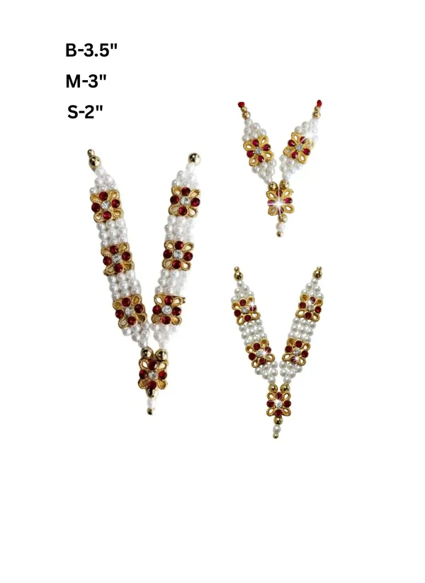 Classic_Pearl_Stone_Mala_Triple_Strands_Pearl_Mala_For_Laddu_Gopal_Necklace_Shringar_Jewellery_Accessories_Laddu_Gopal_Accessories_Perfect_For_Thakur_Ji_Krishna_Ji_All_God_Idols_2_Red