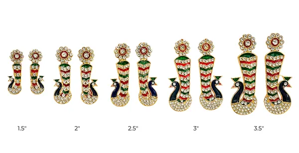 Designer_Peacock_Style_Kundal_For_Laddu_Gopal_God_Kundan_Earring_Laddu_Gopal_Shringar_Earring_Kundal_For_Radha_Krishna_Idols_Earring_For_All_God_Idols_Kundal_Krishnaji_Shreenathji_Puja_Shringar_Articles_Deity_Ornaments_1_5