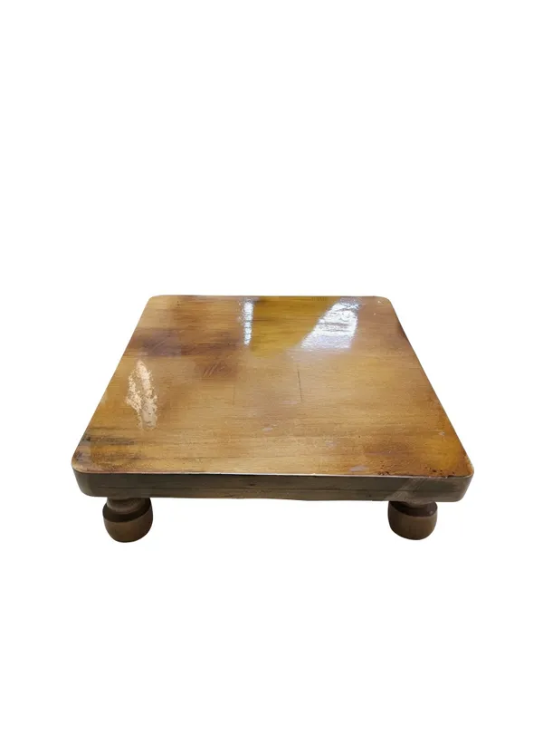 Classic_Heritage_Sagwan_Wooden_Bajot_Square_Chowki_Bajot_Wooden_Chowki_Puja_Chowki_Pooja_Articles_Home_Decor_Festivals_Decor_Decorative_Items_10_10_Inch