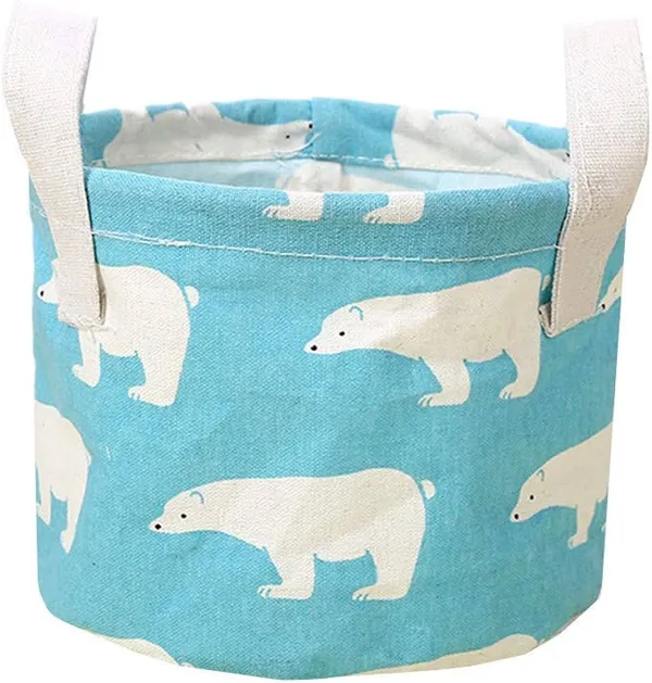 Fabric_Blue_Printed_Storage_Basket_Set_With_Handles