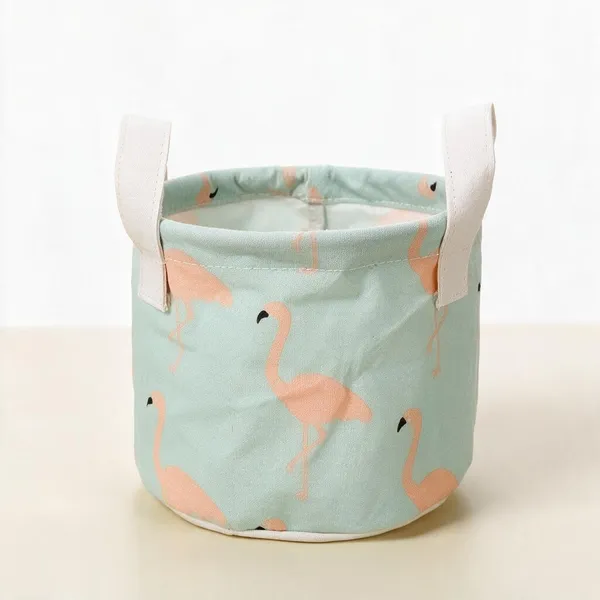 Fabric_Multicolor_Printed_Storage_Basket_Set_With_Handles