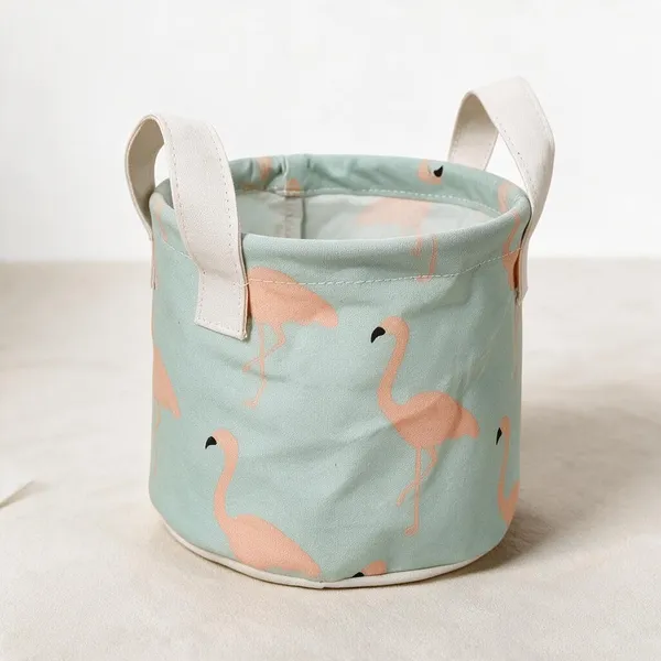 Fabric_Multicolor_Printed_Storage_Basket_Set_With_Handles