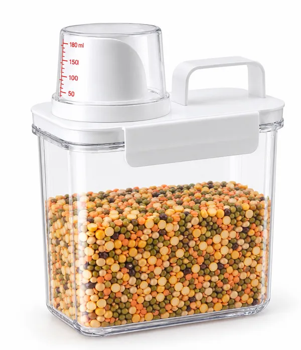 Plastic_Transparent_Grain_Storage_Container_With_Measuring_Cups_(1_UNIT)