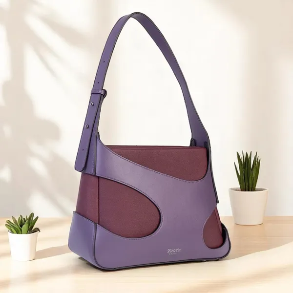 Exotic_Elegance_Texture_Charm_Hand_Bag_For_Women_Purple