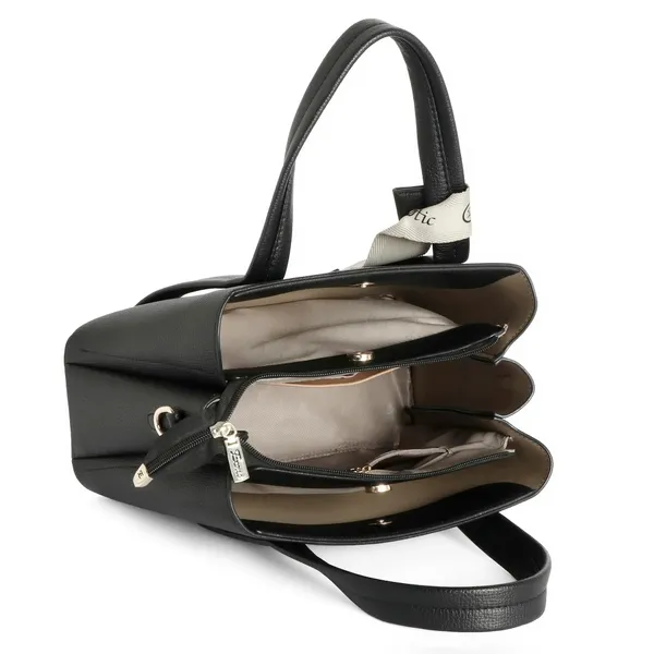 Exotic_Structured_Mini_Tote_Black