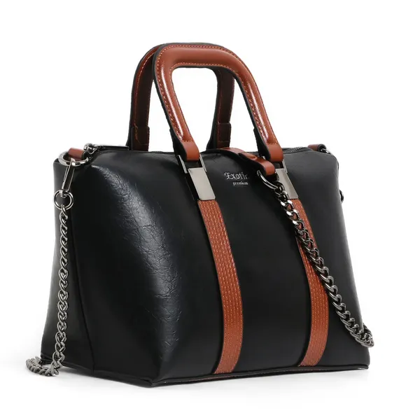 Exotic_Solid_Pattern_Elegance_Hand_Bag_Black