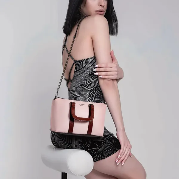 Exotic_Solid_Pattern_Elegance_Hand_Bag_Pink