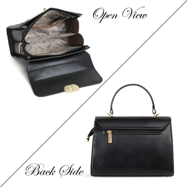 Exotic_Elegant_Tri_Tone_Structured_Handbag_Black