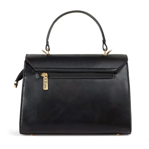Exotic_Elegant_Tri_Tone_Structured_Handbag_Black