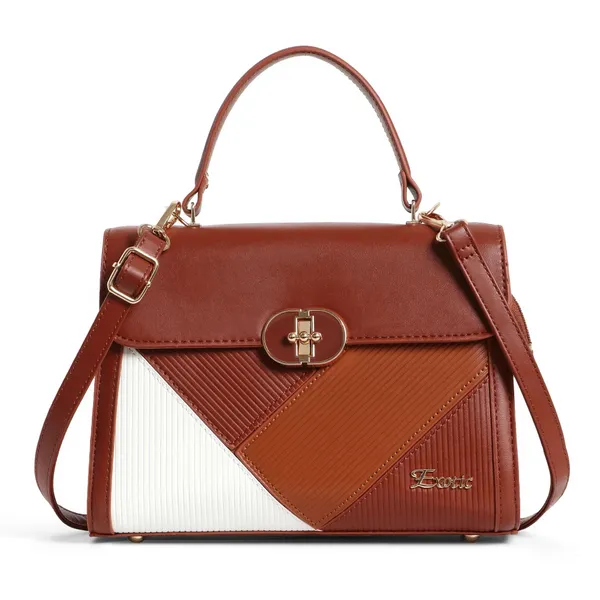 Exotic_Elegant_Tri_Tone_Structured_Handbag_Wine_Red