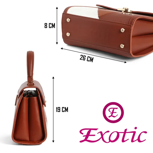 Exotic_Elegant_Tri_Tone_Structured_Handbag_Wine_Red
