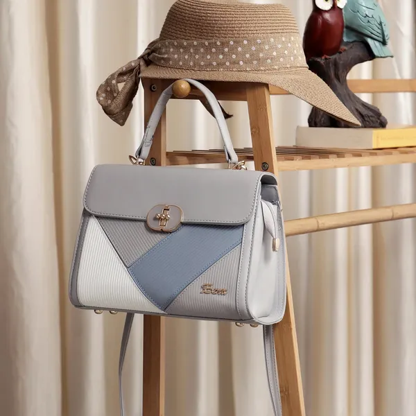 Exotic_Elegant_Tri_Tone_Structured_Handbag_Grey