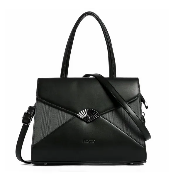 Exotic_Elegance_Textured_Envelope_Style_Handbag_Black
