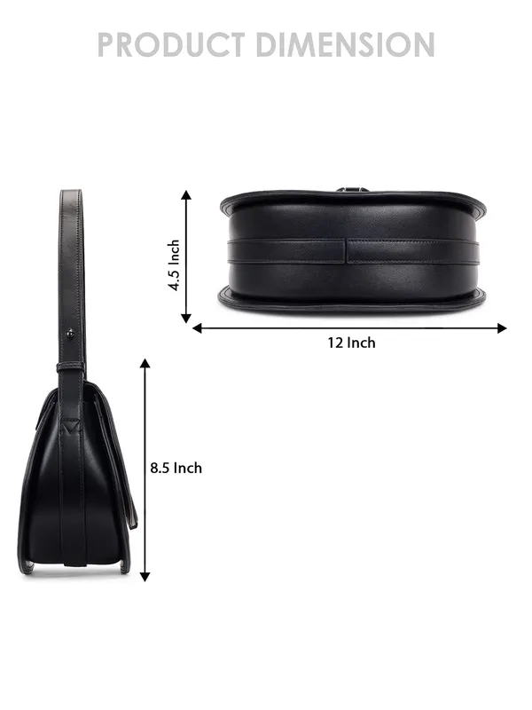 Exotic_Simone_Textured_Saddle_Bag_Black