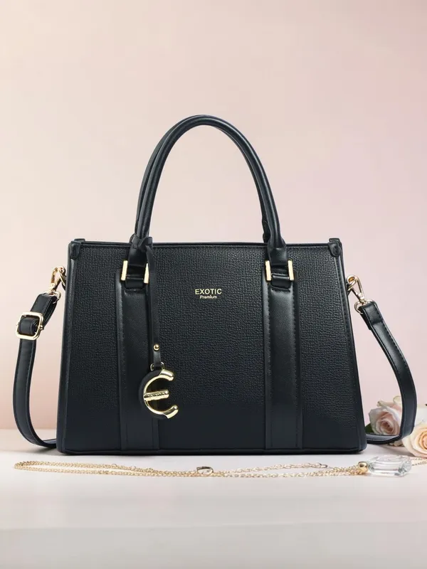 Exotic_Premium_Orlina_Duotone_Structured_Handbag_Black_Black