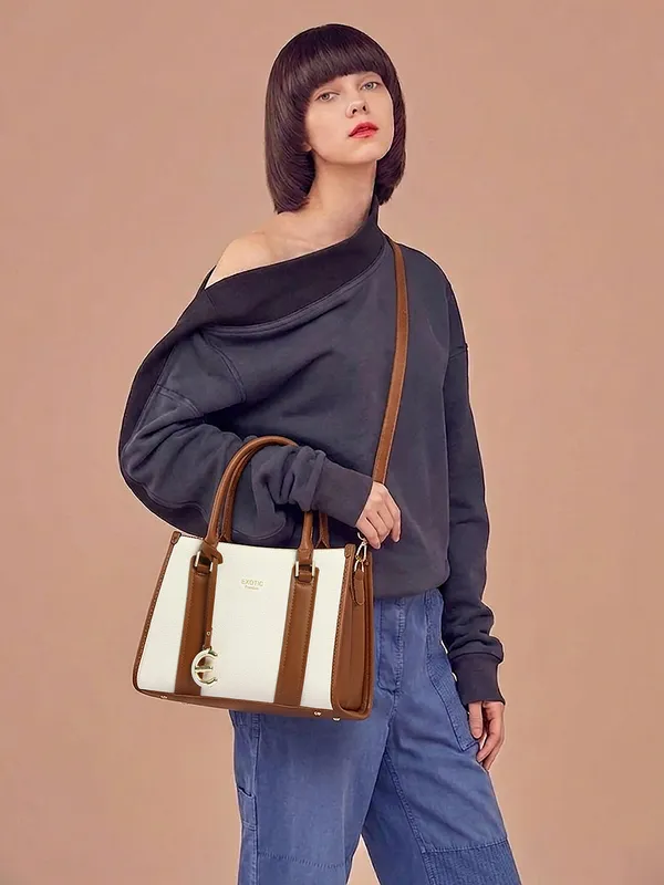 Exotic_Premium_Orlina_Duotone_Structured_Handbag_White_White