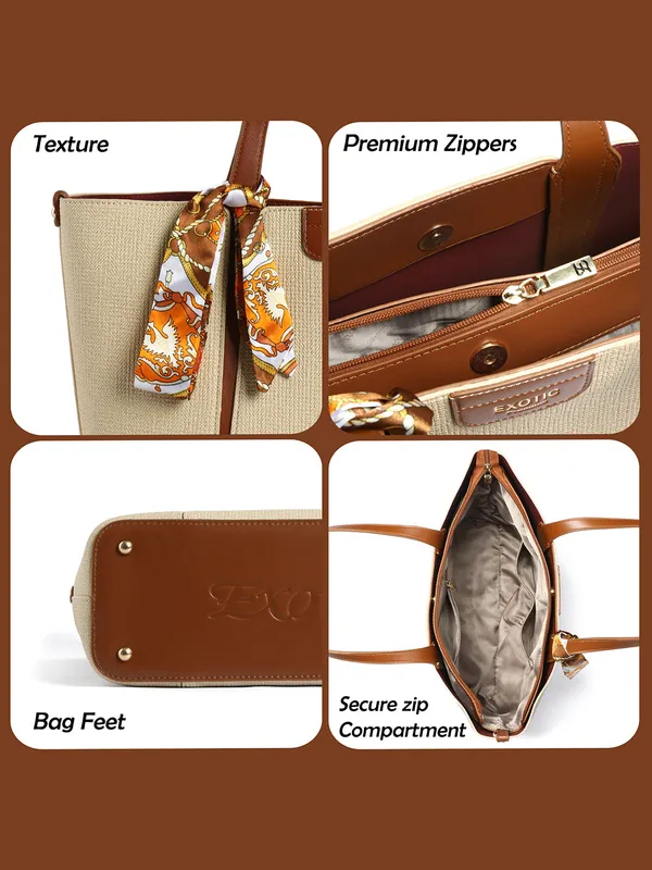 Exotic_Premium_Serelle_Weave_Structured_Tote_Bag_Beige_Beige