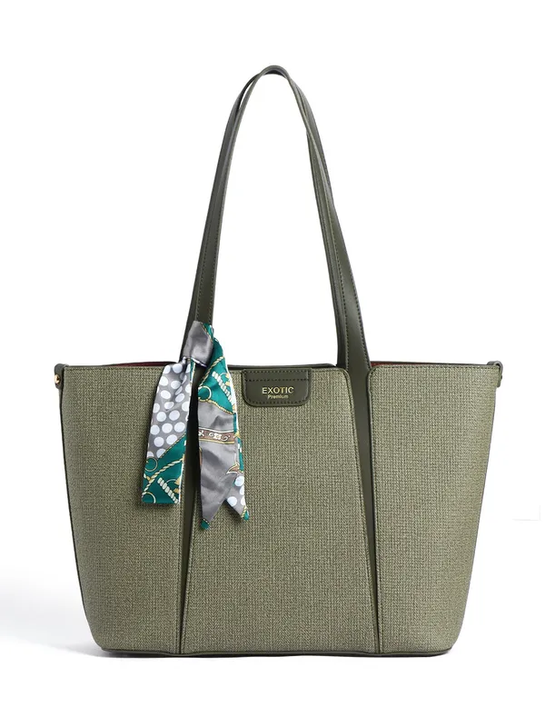 Exotic_Premium_Serelle_Weave_Structured_Tote_Bag_Green_Green