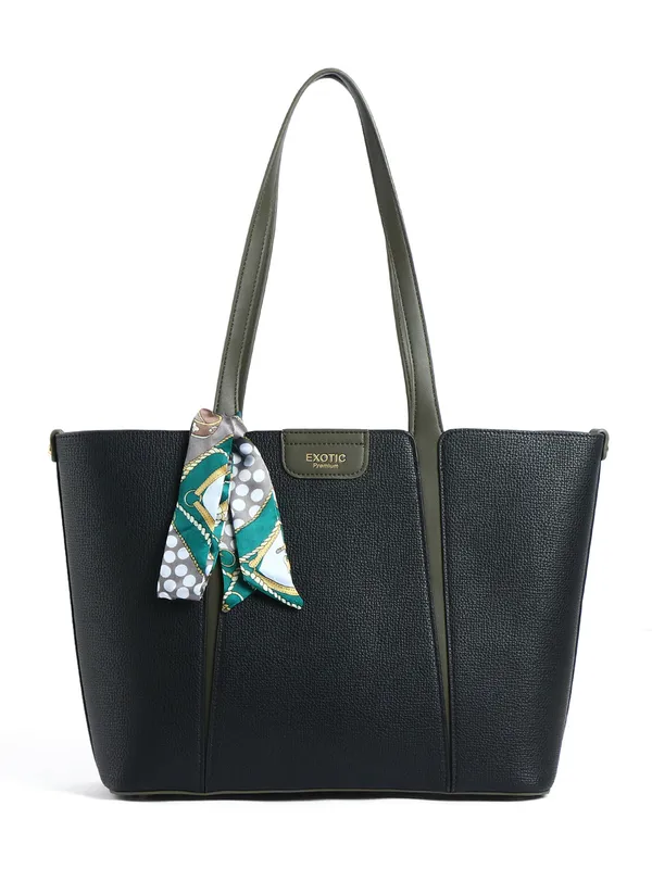 Exotic_Premium_Elvora_Strand_Structured_Tote_Bag_Black_Black