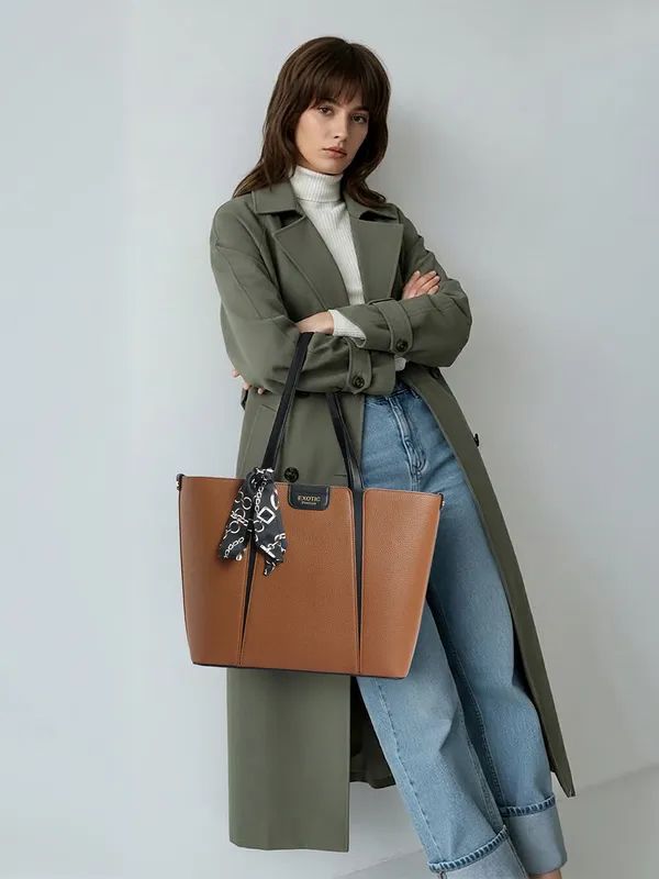 Exotic_Premium_Elvora_Strand_Structured_Tote_Bag_Brown_Brown