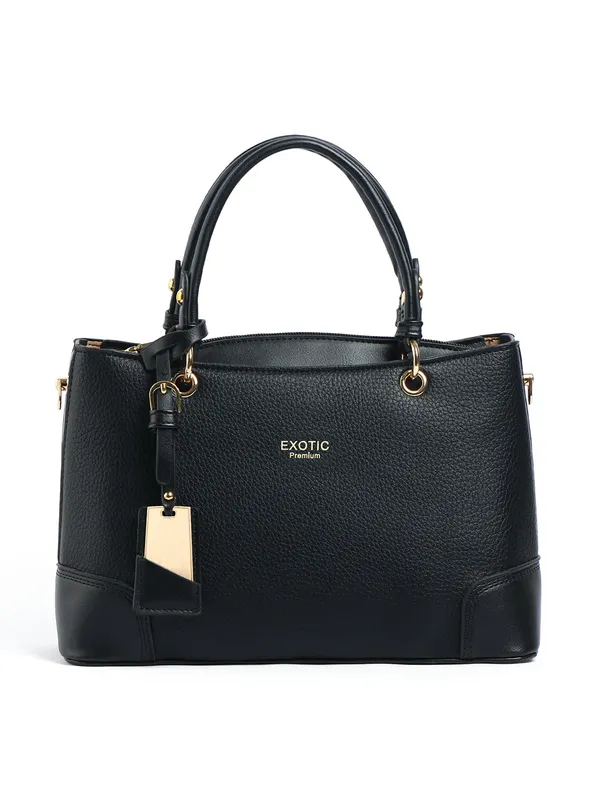 Exotic_Caramel_Edge_Structured_Handbag_Black_Black