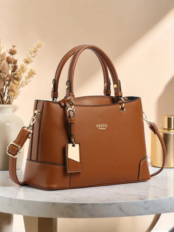 Exotic_Caramel_Edge_Structured_Handbag_Brown_Brown