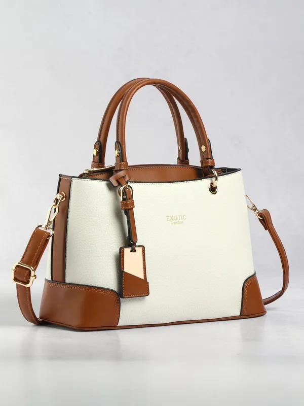 Exotic_Caramel_Edge_Structured_Handbag_White_White