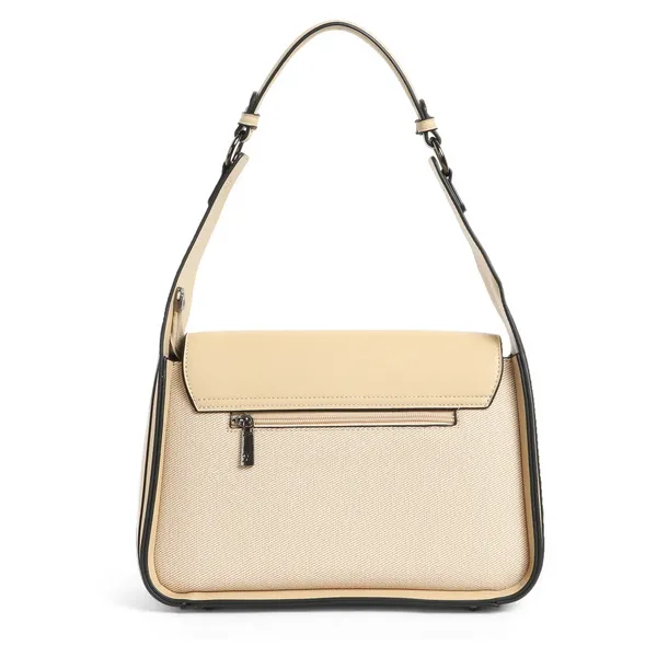 Exotic_Textured_Flap_Closure_Hand_Bag_Beige_Beige