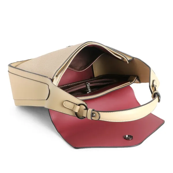 Exotic_Textured_Flap_Closure_Hand_Bag_Beige_Beige