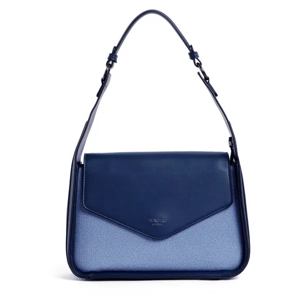 Exotic_Textured_Flap_Closure_Hand_Bag_Blue_Blue