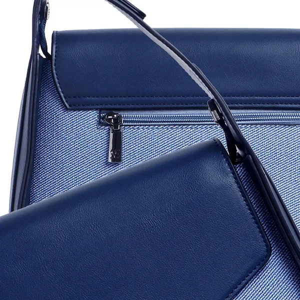 Exotic_Textured_Flap_Closure_Hand_Bag_Blue_Blue