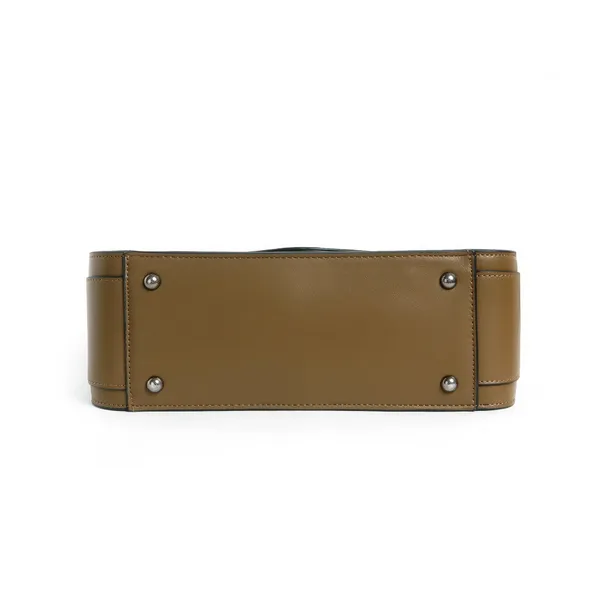 Exotic_Textured_Flap_Closure_Hand_Bag_Khaki_Khaki