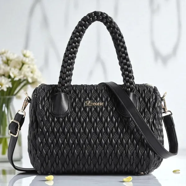 Exotic_Exquisite_Braided_Handle_Handbag_Black_Black