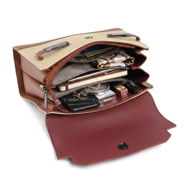 Exotic_Dualtone_Textured_Handbag_Brown_Brown
