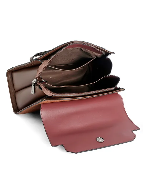 Exotic_Dualtone_Textured_Handbag_Brown_Brown