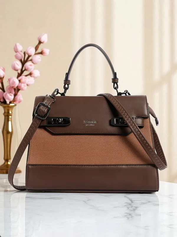 Exotic_Dualtone_Textured_Handbag_Coffee_Coffee