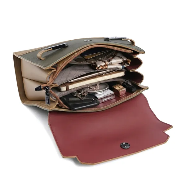 Exotic_Dualtone_Textured_Handbag_Khaki_Khaki