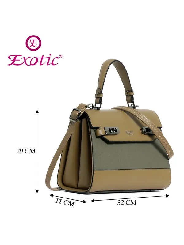 Exotic_Dualtone_Textured_Handbag_Khaki_Khaki
